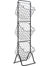 3-Tier Fruit Basket Stand with Adjustable Heights