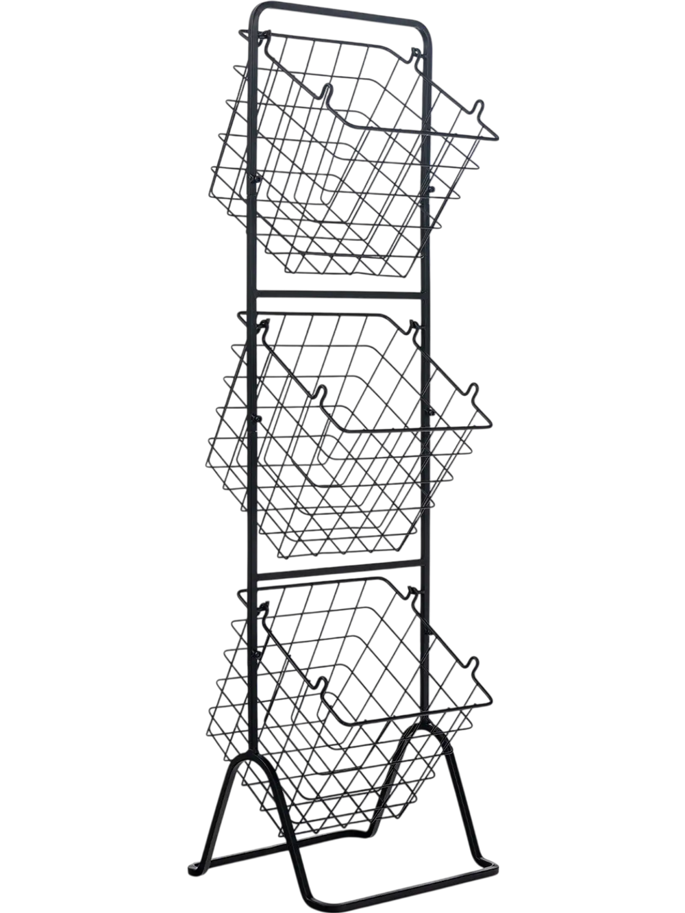 3-Tier Fruit Basket Stand with Adjustable Heights