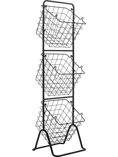 Costway 3-Tier Adjustable Fruit Basket Stand Kitchen Organizer 09567328 New