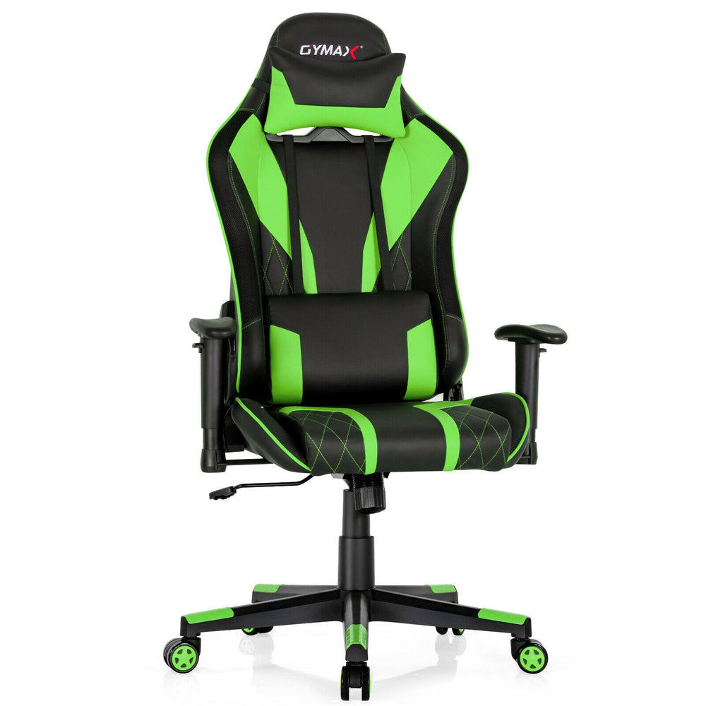 Costway Gaming Chair Adjustable Swivel with Dynamic LED Lights New