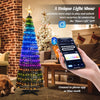 6.2 feet pop-up Christmas tree with 282 RGB LED lights, featuring smart app control for vibrant holiday displays.