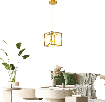 Costway Modern LED Cube Pendant Light 42