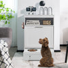 Pet Feeder Station with Stainless Steel Bowl-White - Gallery View 1 of 10