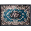 Vintage area rug with a floral pattern, non-shedding surface, and anti-slip bottom, perfect for living rooms and.