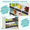 Kids wooden ice cream cart with chalkboard and storage, featuring shelves for toy accessories and easy mobility with.