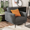 Costway Upholstered Accent Chair with Removable Backrest Cushion New