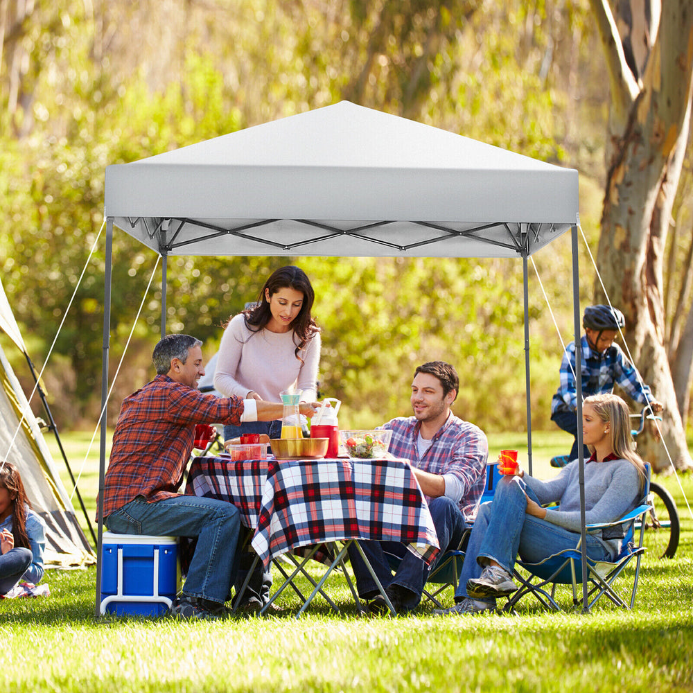 Costway 6.6' x 6.6' Outdoor Pop-Up Canopy Tent UPF 50+ Sun Protection 64851739 New Multicolor