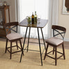 Set of 2 Wooden Swivel Bar Stools with Cushioned Seat and Open X Back-25 Inch - Gallery View 1 of 8