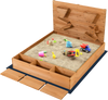 Kids Wooden Square Sandbox with Cover