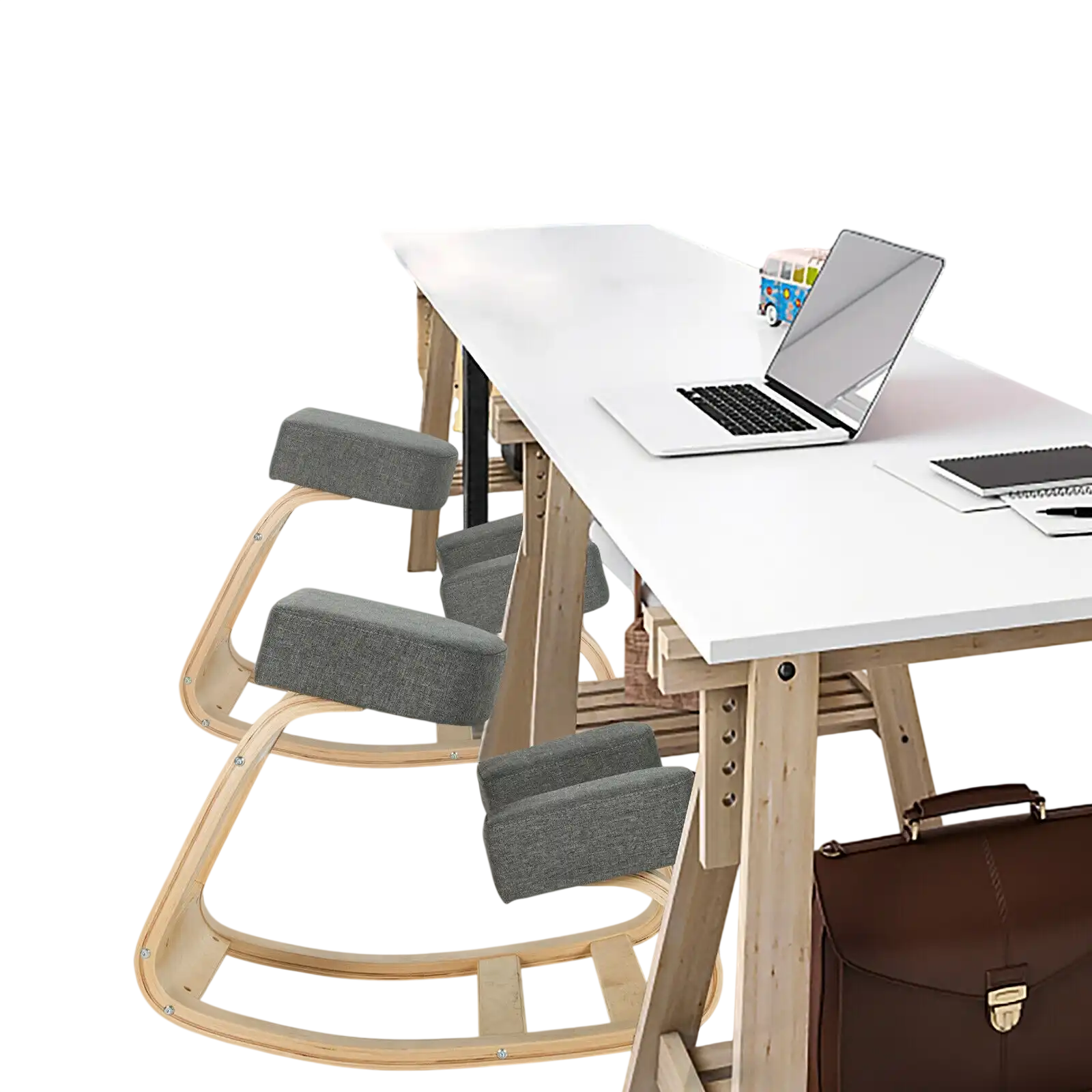 Costway Ergonomic Rocking Kneeling Office Chair Gray 70145892 New