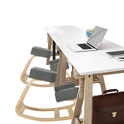 Costway Ergonomic Rocking Kneeling Office Chair Gray 70145892 New