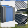 Outdoor storage shed extension kit in premium color coated steel, designed for 7 ft width, adds 14.7 ft² of storage.