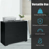 2-drawer lateral file cabinet in black with adjustable bars, ideal for home and office organization and easy access.