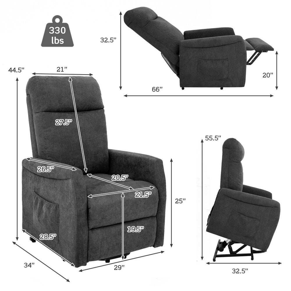Costway Power Lift Recliner Chair with Remote Control New