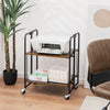 Folding Rolling Cart with Metal Frame-2-Tier - Gallery View 1 of 11