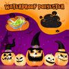 Inflatable pumpkin family decoration with LED lights, waterproof polyester, perfect for Halloween yard display.