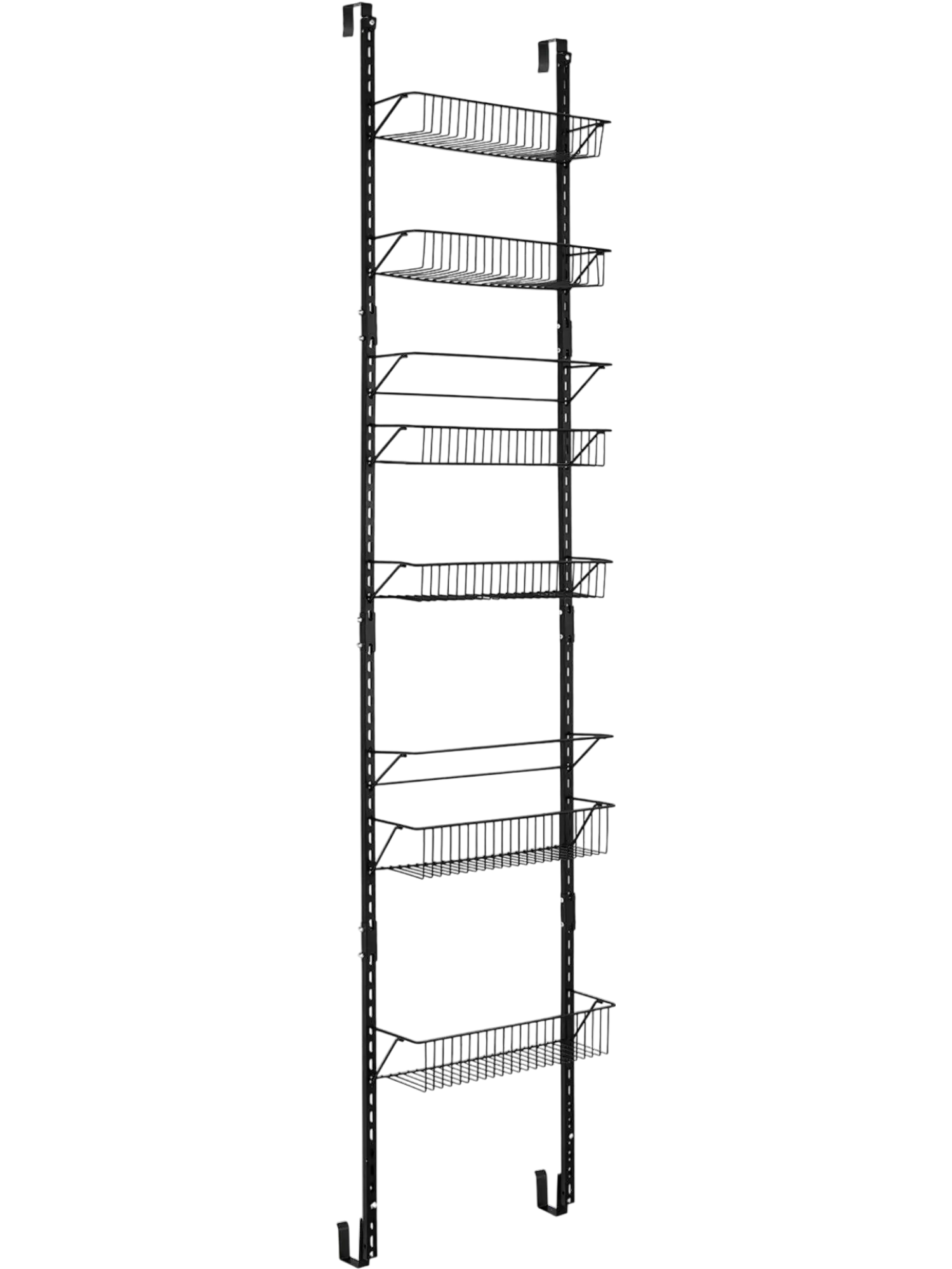 Costway Over the Door Pantry Organizer Rack 6-Basket Adjustable Hook 07236498 New