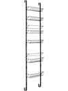 Over the Door Pantry Organizer Rack with Adjustable Door Hook and 6 Basket