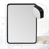 Rectangular wall mount bathroom mirror with a rust-resistant steel frame, 22x30 inches, ideal for vanity or decoration.