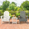 Foldable Weather Resistant Patio Chair with Built-in Cup Holder-Gray - Gallery View 1 of 10