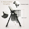Side view of the 4-in-1 baby high chair in gray, showcasing 6 adjustable heights and 3 footrest lengths for versatile.