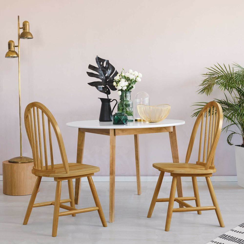 Set of 2 Vintage Windsor Wood Chair with Spindle Back for Dining Room - Gallery View 1 of 9