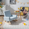 Kids Rocking Chair with Solid Wood Legs-Blue - Gallery View 1 of 11
