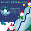 Inflatable 9 feet polar bear slide decoration with 6 LED lights, perfect for festive outdoor displays.