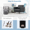 Costway Upholstered Accent Chair with Removable Backrest Cushion New