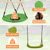25-inch saucer swing made of wear-resistant oxford cloth, adjustable height, supports 110 lbs, ideal for outdoor fun.