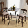 Set of 2 Wooden Swivel Bar Stools with Cushioned Seat and Open X Back-30 inches - Gallery View 1 of 8