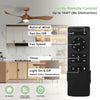 52-inch ceiling fan with light and walnut blades, featuring remote control, 6 speeds, and reversible DC motor for.