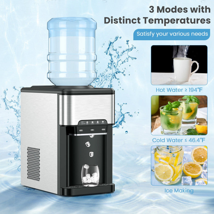 Costway Water Cooler Dispenser 3-in-1 with Built-in Ice Maker New