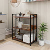 3-tier industrial bookshelf with adjustable shelves, engineered wood, and metal frame, perfect for living room or study.