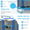 5ft kids trampoline with enclosure net, adjustable horizontal bar, and safety pad for secure indoor and outdoor play.