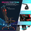 Costway Gaming Chair Adjustable Swivel with Dynamic LED Lights New
