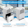 Dehumidifier with manual and continuous drainage options, 32 pints capacity, ideal for rooms up to 2000 sq.ft.