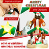 Christmas inflatable nativity scene with LED lights, 6.7 feet tall, featuring vivid characters for festive outdoor.
