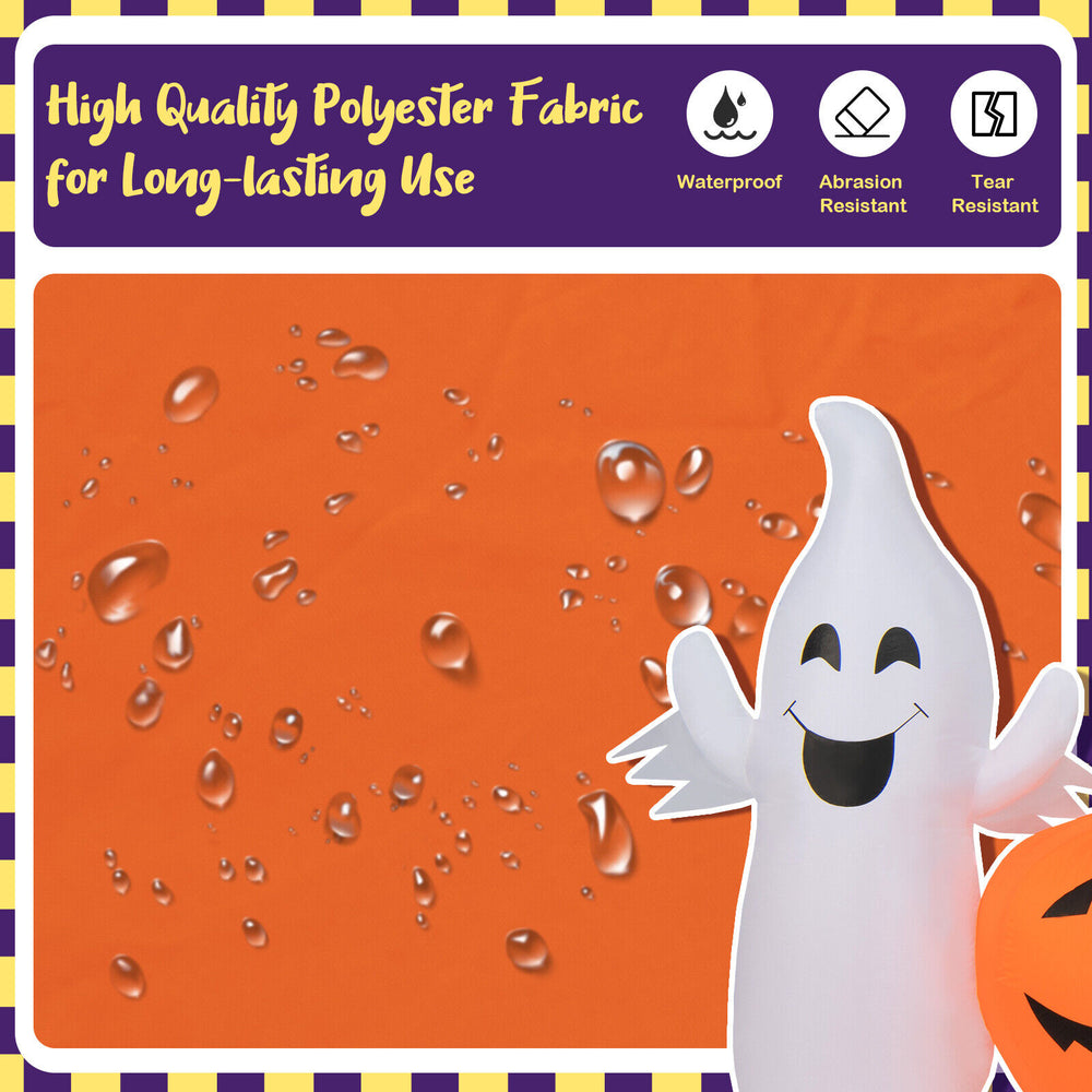 Bright orange waterproof polyester fabric with water droplets, ideal for 9 feet Halloween inflatable pumpkins and.