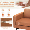 Modern orange accent armchair with side storage pocket, featuring a 5" thick sponge and removable cover for easy.