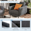Costway Upholstered Accent Chair with Removable Backrest Cushion New
