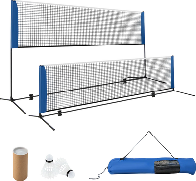 Costway Adjustable Badminton Net Stand Set 10/14' Portable Carry Bag 61483259 New