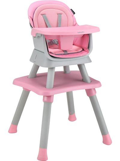 Costway 8-in-1 Convertible Baby High Chair w/ Adjustable Removable Tray 81536942 New