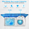 Compact 26lbs portable twin tub washing machine in blue, showcasing the washing tub with 18 lbs capacity for efficient.