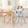 6-in-1 Convertible Baby High Chair with Adjustable Removable Tray-Gray - Gallery View 1 of 10