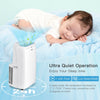 Portable 9000BTU air conditioner in white, featuring quiet operation and 24H timer, ideal for bedrooms and small spaces.
