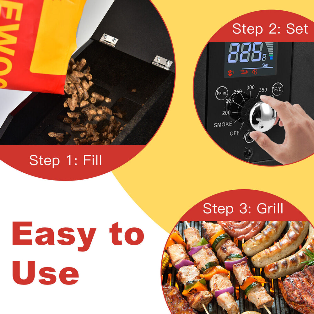 Apple wood pellets in a 20-pound bag, perfect for adding fruity flavor to grilled meats and vegetables. Easy to use.