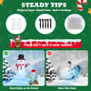 6-foot inflatable snowman and dog set with LED lights, made of durable polyester, ideal for festive outdoor decoration.
