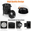 3-in-1 charcoal BBQ grill with built-in thermometer, removable layers, and two cooking grills for versatile outdoor.