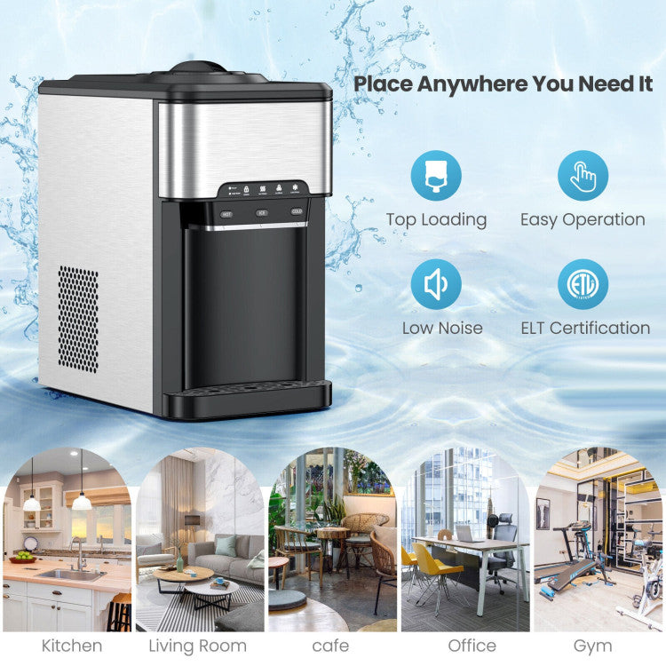 Costway Water Cooler Dispenser 3-in-1 with Built-in Ice Maker New